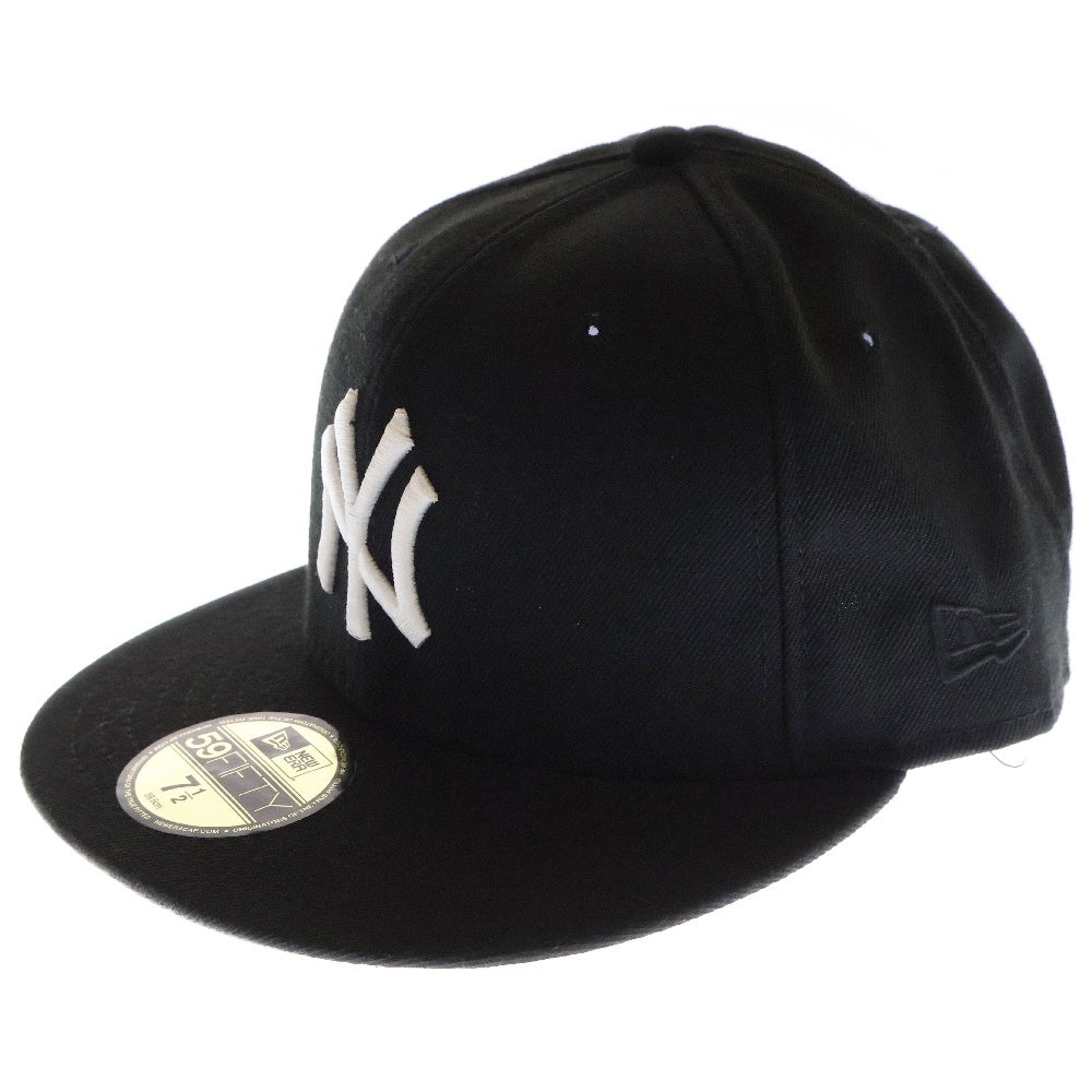 NEW ERA(ニューエラ) 59FIFTY New York Yankees フィフティーナインフィフティー ニューヨークヤンキース 6パネル ベースボールキャップ 帽子 ブラック