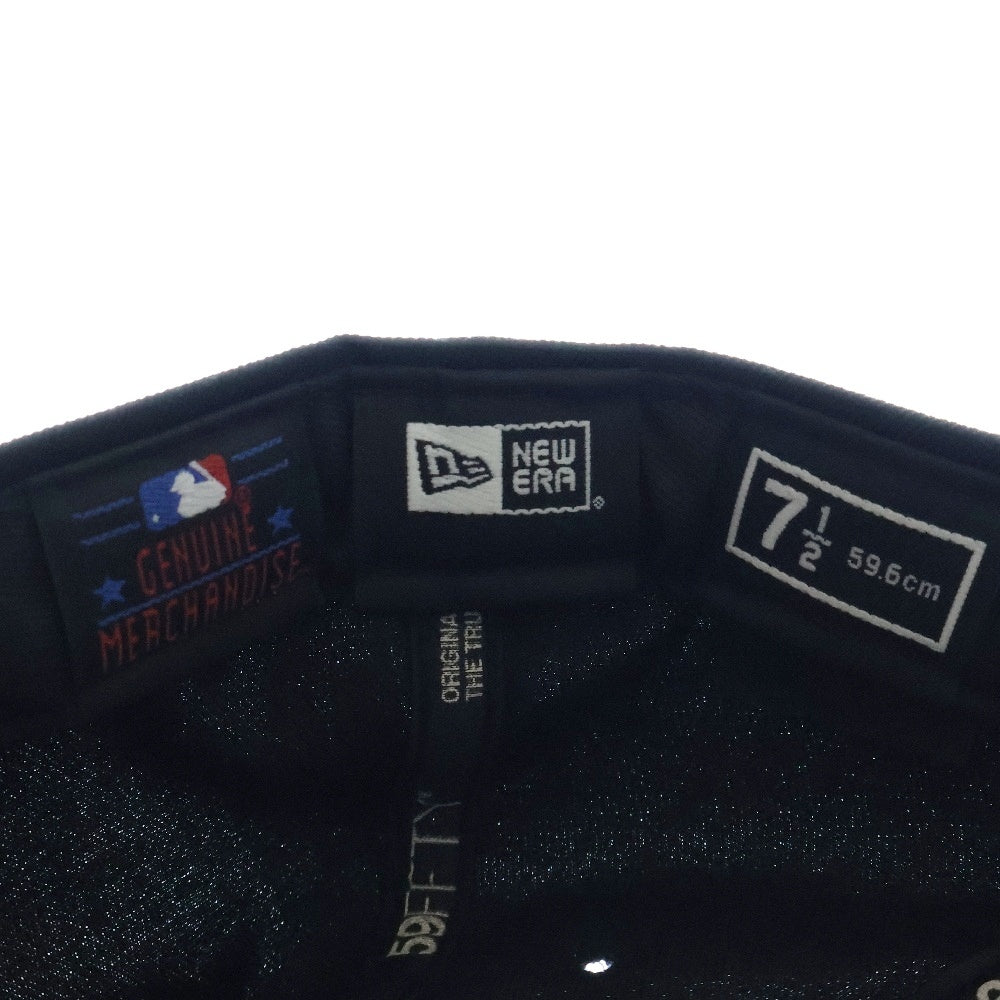 NEW ERA(ニューエラ) 59FIFTY New York Yankees フィフティーナインフィフティー ニューヨークヤンキース 6パネル ベースボールキャップ 帽子 ブラック