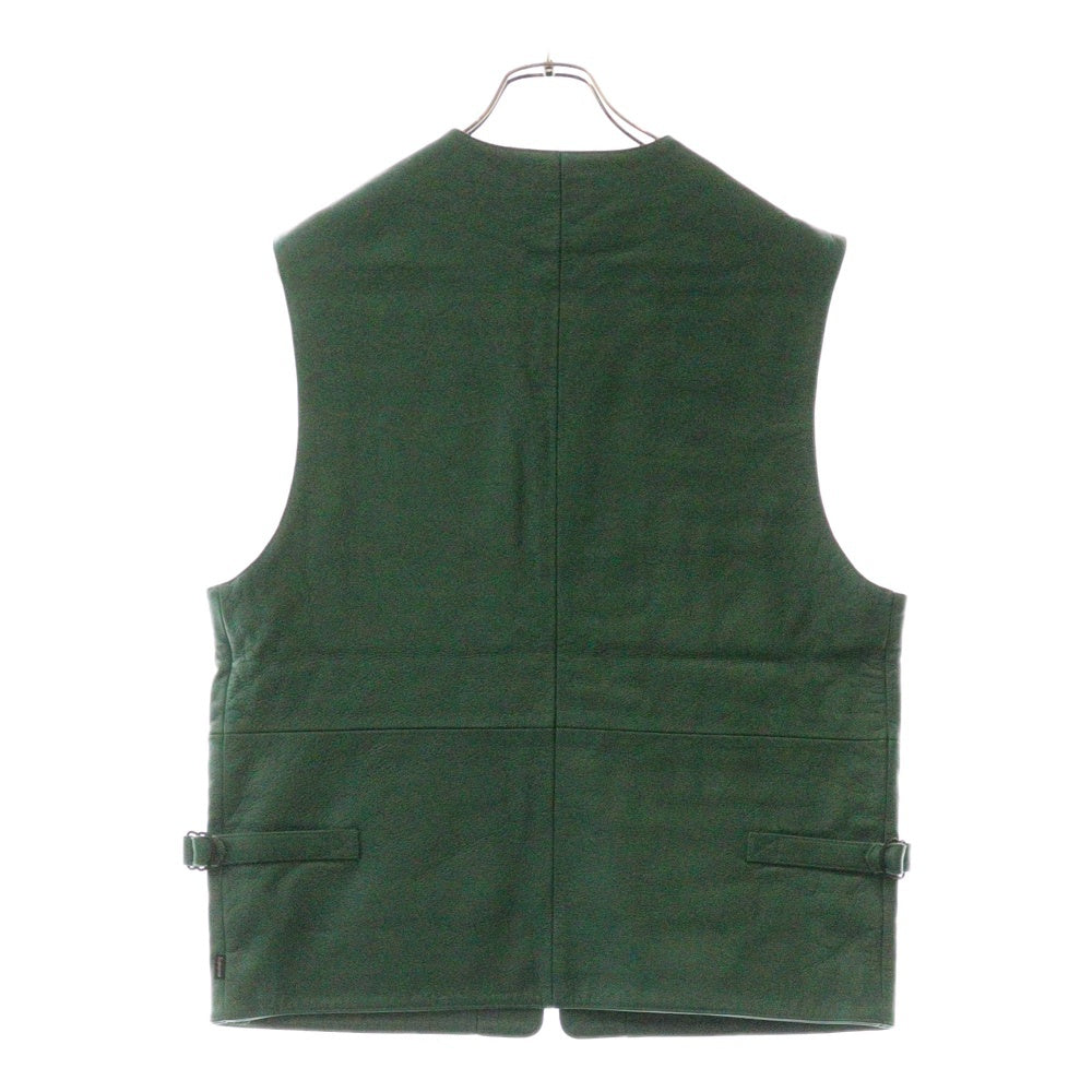 SUPREME(シュプリーム) 17SS Leather Utility Vest レザー ユーティリティー ベスト ジレ グリーン