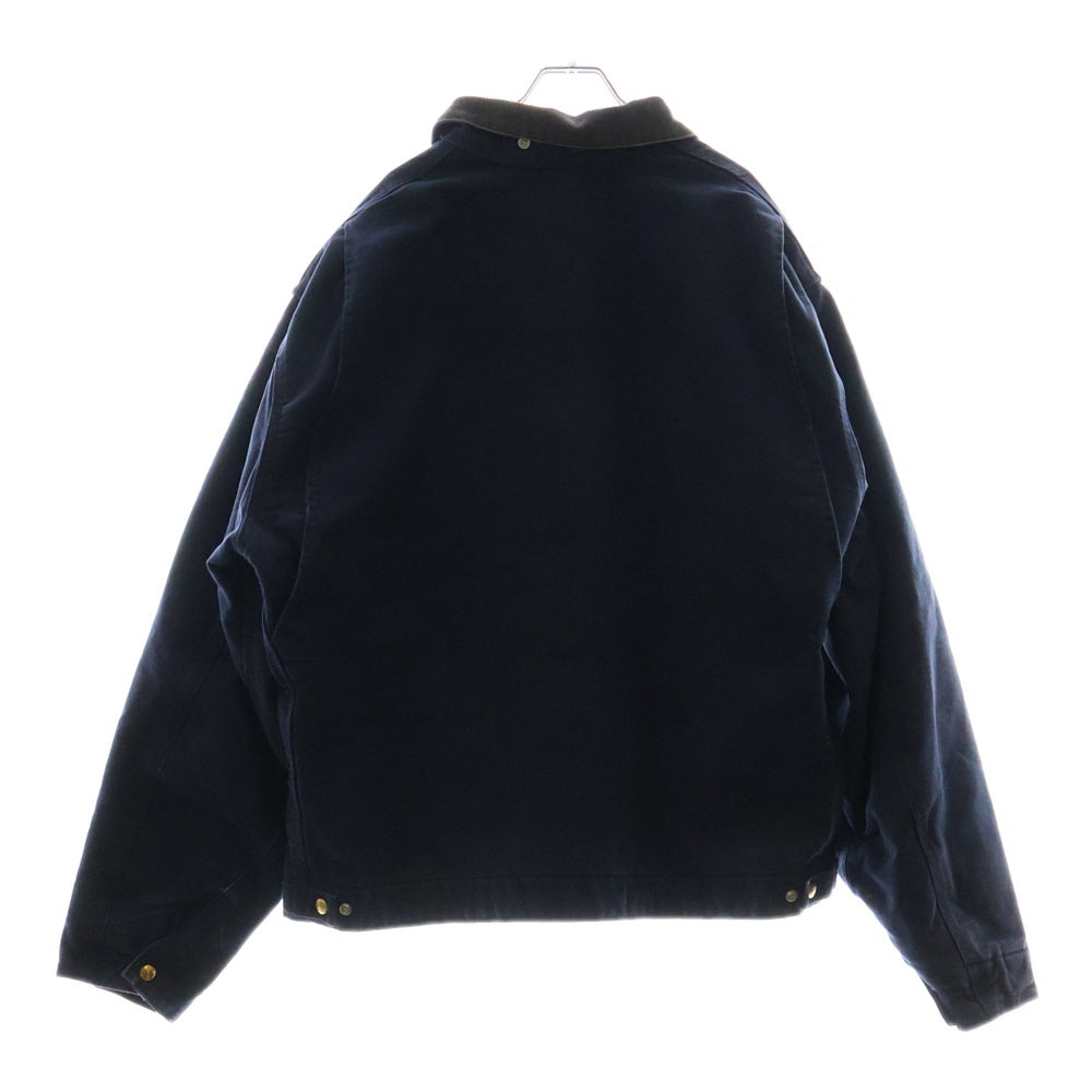 CARHARTT(カーハート) 90S VINTAGE J01 DNY ヴィンテージ USA製 裏地ブランケット 企業ロゴ デトロイトジャケット ネイビー