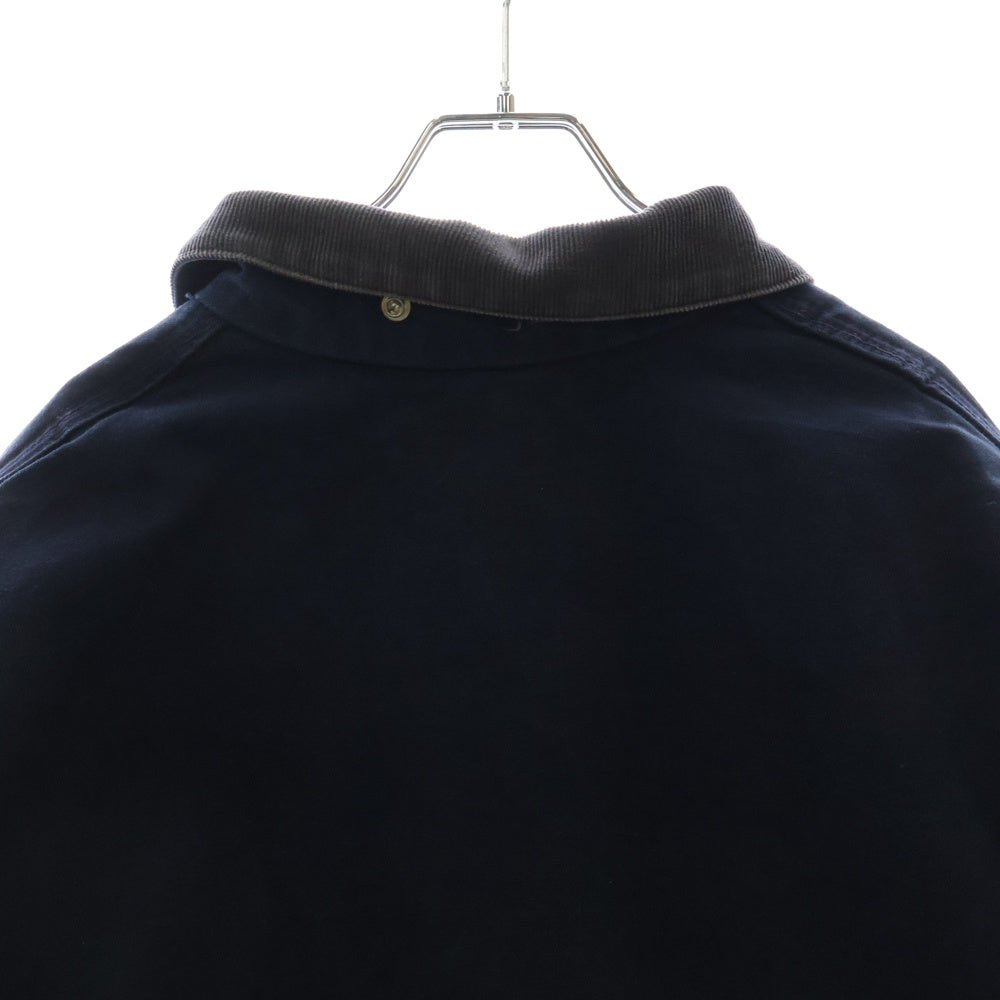 CARHARTT(カーハート) 90S VINTAGE J01 DNY ヴィンテージ USA製 裏地ブランケット 企業ロゴ デトロイトジャケット ネイビー