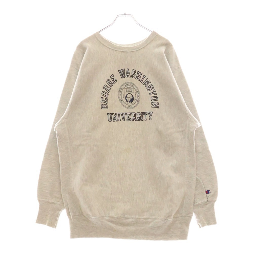CHAMPION(チャンピオン) 90S VINTAGE REVERSE WEAVE GEORGE WASHINGTON UNIVERSITY ヴィンテージ リバースウィーブ 刺繍タグ ジョージワシントンカレッジプリント スウェット トレーナー