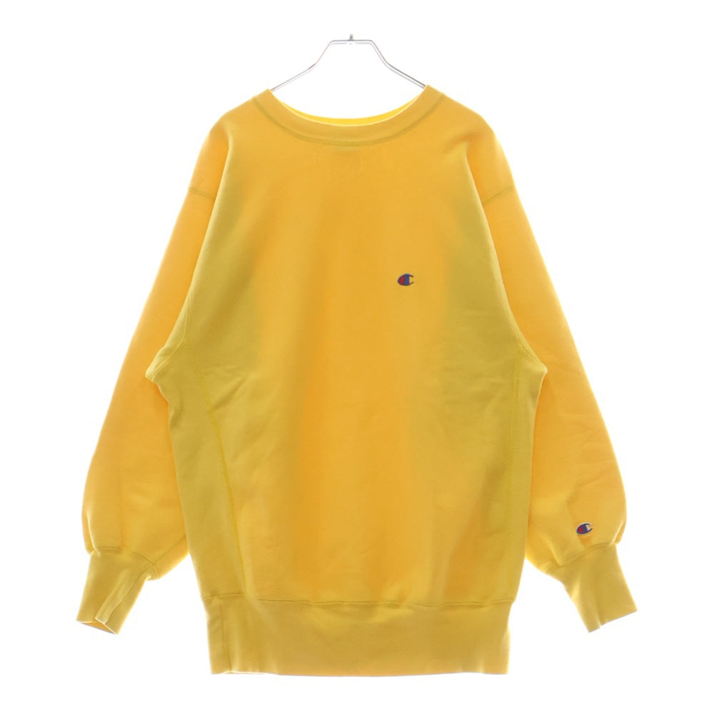 CHAMPION(チャンピオン) 90S VINTAGE REVERSE WEAVE ヴィンテージ USA製 リバースウィーブ 刺繍タグ クルーネック スウェット トレーナー イエロー