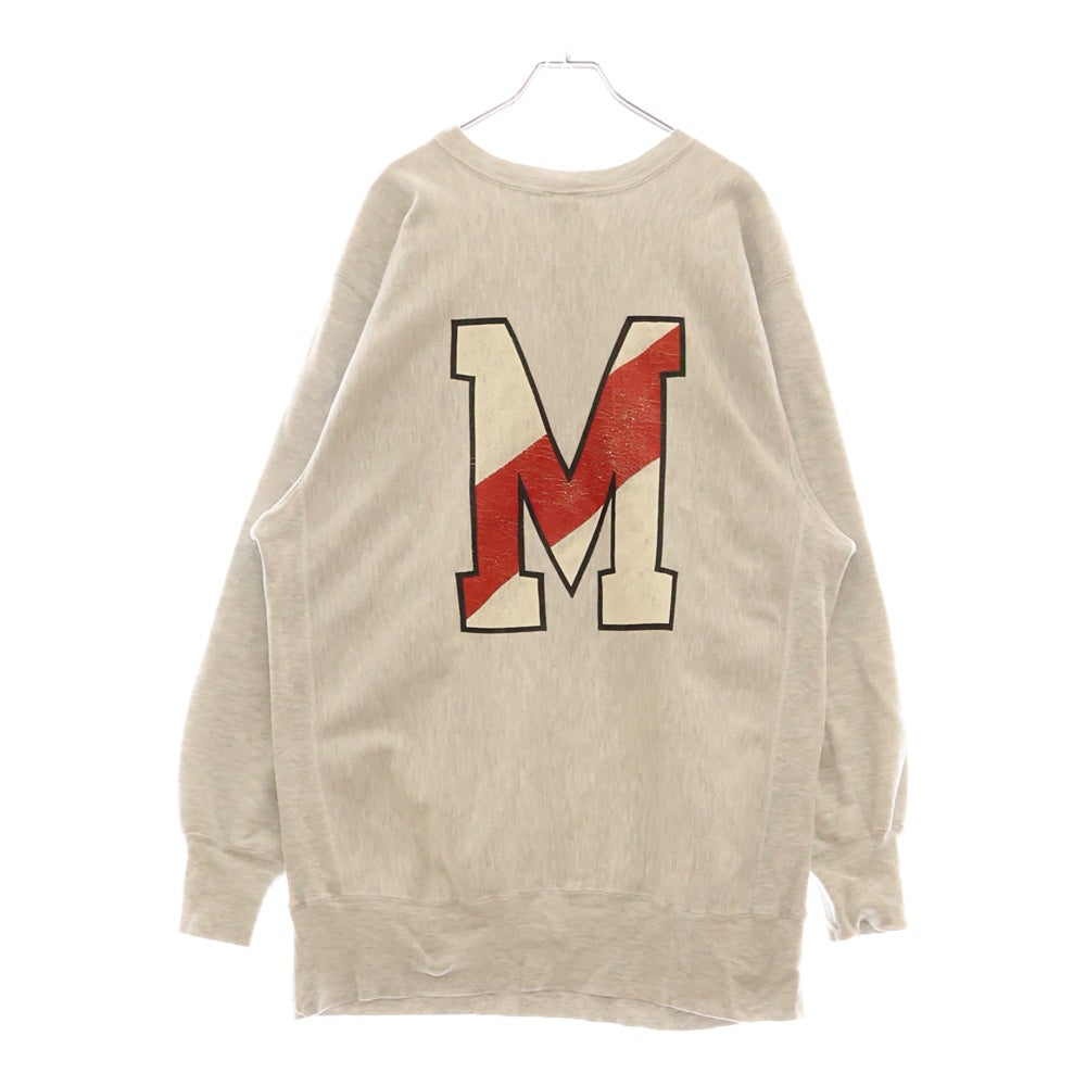 CHAMPION(チャンピオン) 90S VINTAGE REVERSE WEAVE MIAMI ヴィンテージ USA製 リバースウィーブ 刺繍タグ マイアミ 両面プリント クルーネック スウェット トレーナー グレー