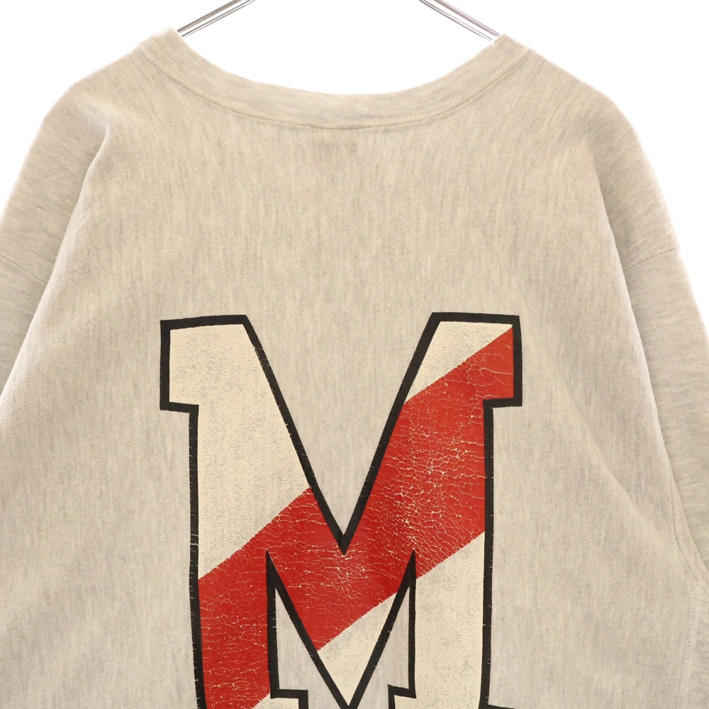 CHAMPION(チャンピオン) 90S VINTAGE REVERSE WEAVE MIAMI ヴィンテージ USA製 リバースウィーブ 刺繍タグ マイアミ 両面プリント クルーネック スウェット トレーナー グレー