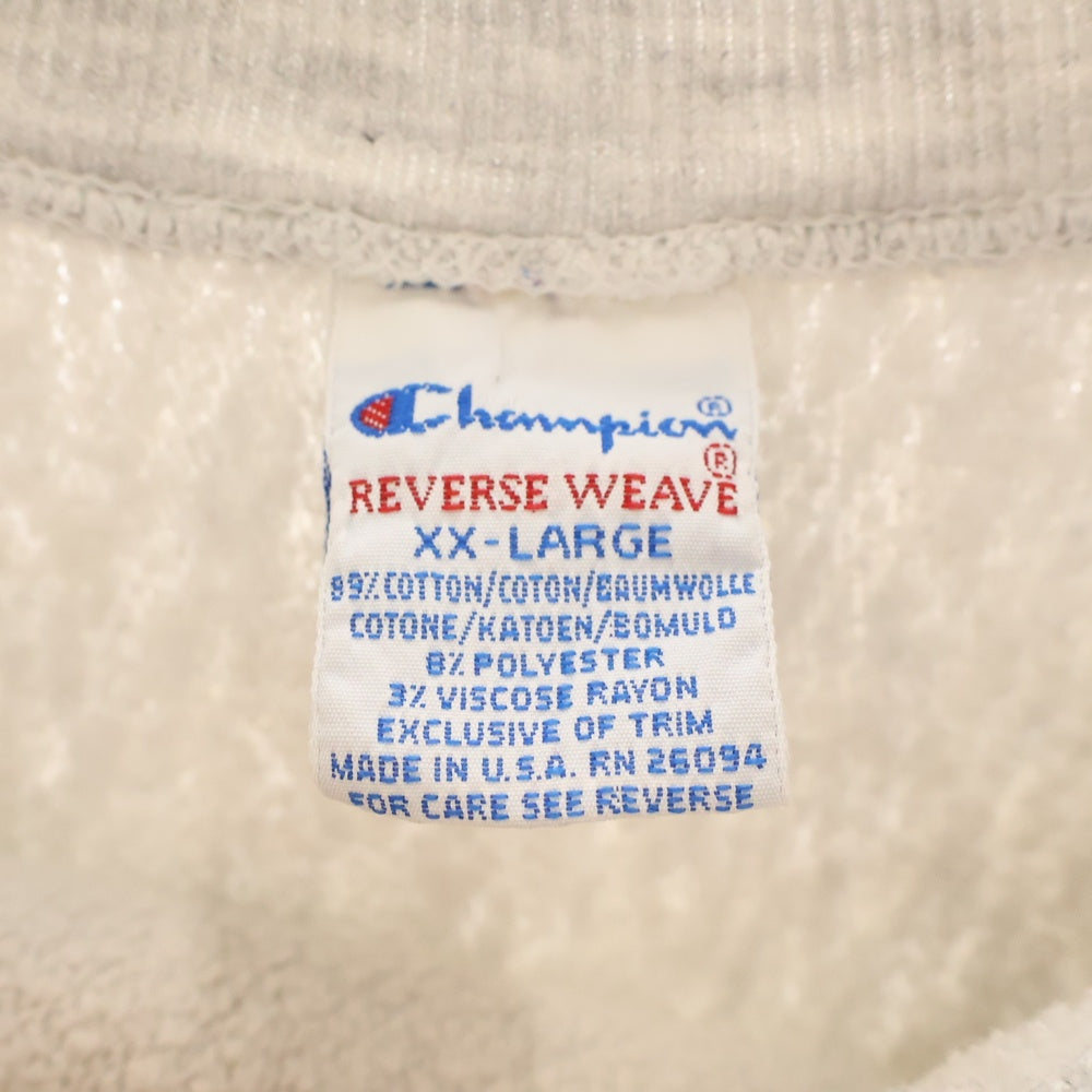 CHAMPION(チャンピオン) 90S VINTAGE REVERSE WEAVE ヴィンテージ USA製 リバースウィーブ 刺繍タグ クルーネック スウェット トレーナー グレー