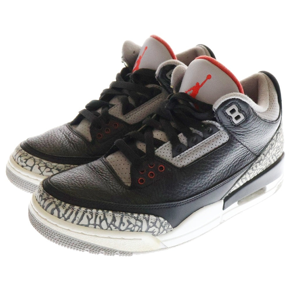 NIKE(ナイキ) AIR JORDAN 3 RETRO OG エアジョーダン ミドルカットスニーカー ブラック/グレー US8/26cm 854262-001