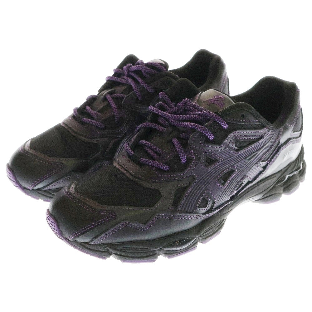 ASICS(アシックス) ×Needles GEL-NYC メッシュ切り替えレースアップローカットスニーカー ブラック パープル US8/26cm 1201B008