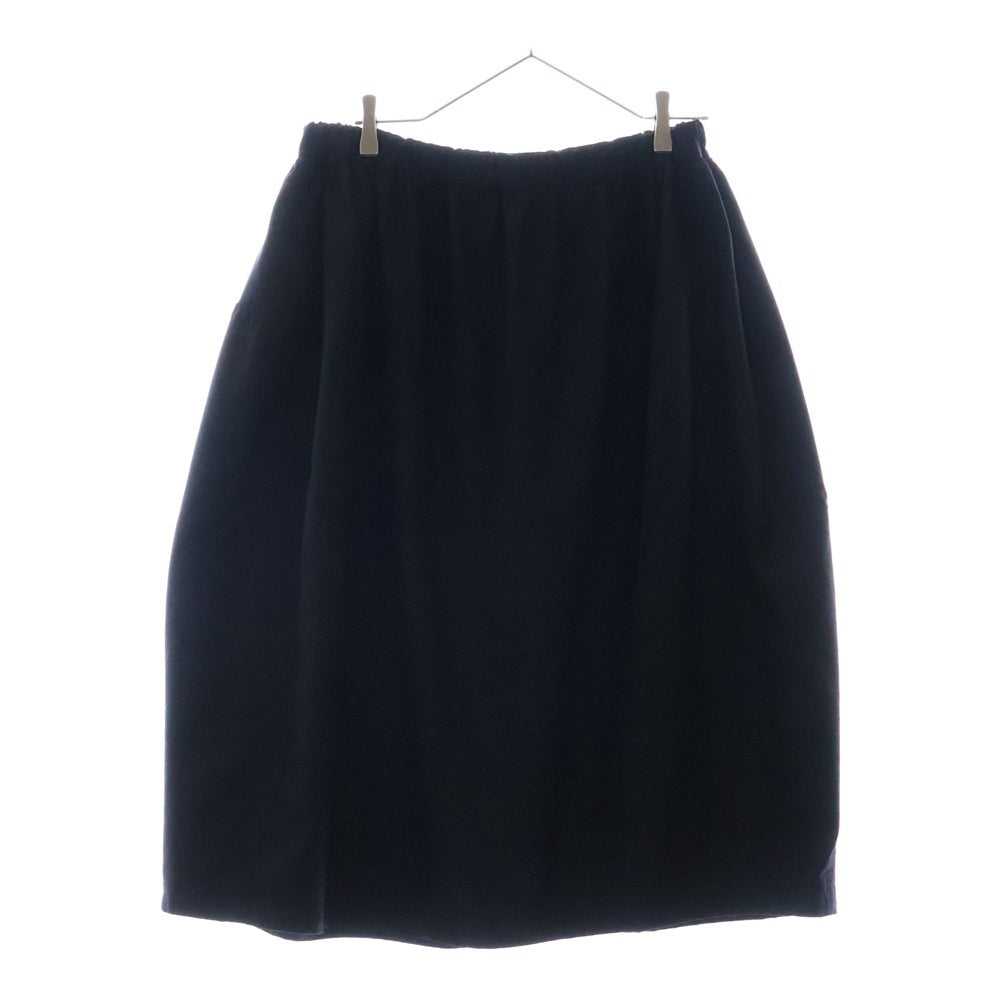BLACK COMME des GARCONS(ブラックコムデギャルソン) 15SS AD2015 ポリ縮絨 変形パターン ウエストゴム スカート ブラック レディース 1O-S001