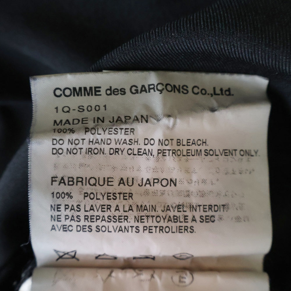 BLACK COMME des GARCONS(ブラックコムデギャルソン) 15SS AD2015 ポリ縮絨 変形パターン ウエストゴム スカート ブラック レディース 1O-S001