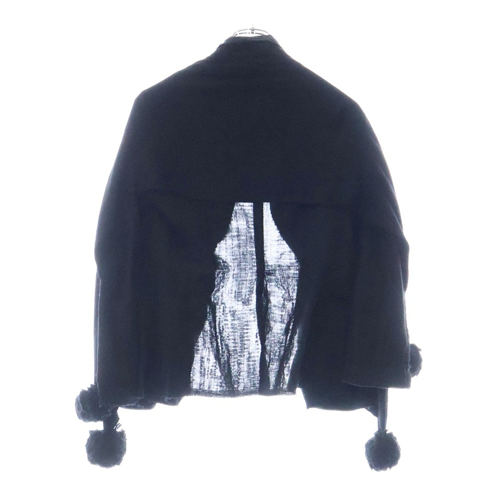 COMME des GARCONS(コムデギャルソン) 03SS AD2002 変形デザイン カットオフ ボタンレス ジャケット ブラック レディース GI-J002