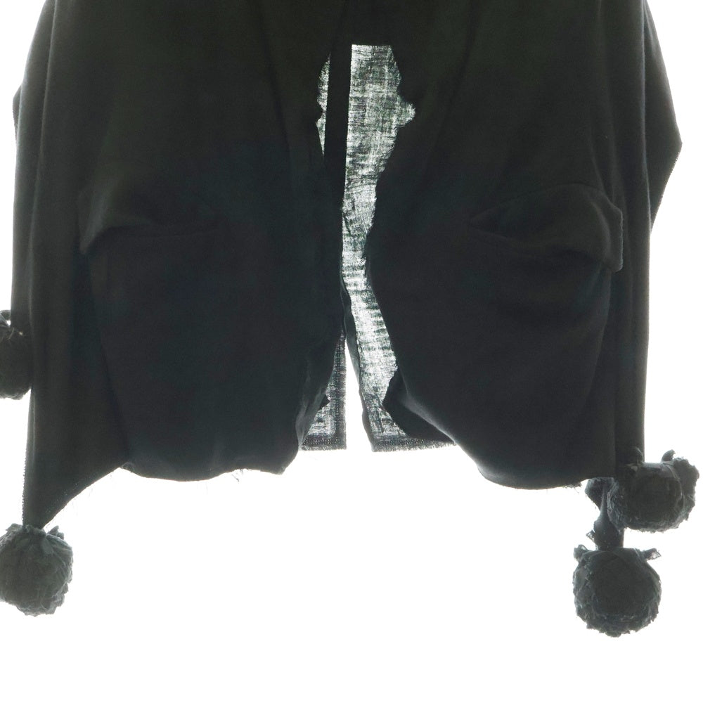 COMME des GARCONS(コムデギャルソン) 03SS AD2002 変形デザイン カットオフ ボタンレス ジャケット ブラック レディース GI-J002