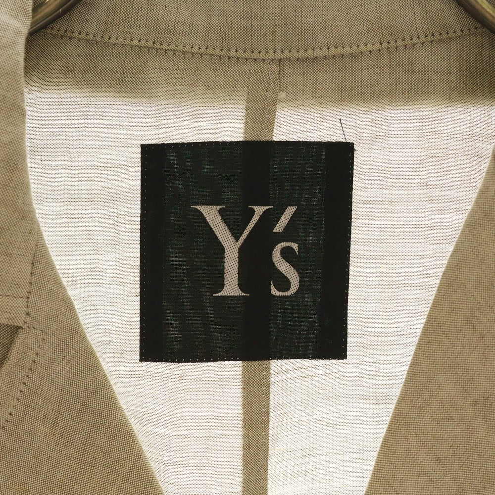 Y's(ワイズ) リネン ノースリーブ 4Bジャケット グレー レディース YG-J56-205