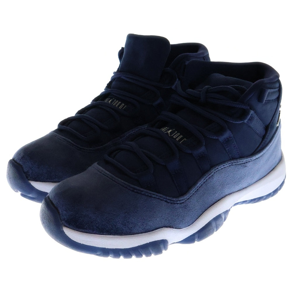 NIKE(ナイキ) WMNS AIR JORDAN 11 MIDNIGHT NAVY エアジョーダン11 ミッドナイトネイビー スウェードミッドカットスニーカー ネイビー レディース US8/25cm AR0715-441