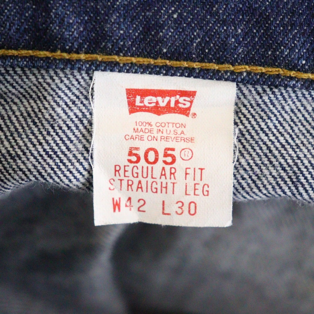 Levi's(リーバイス) 90s VINTAGE 505 ヴィンテージ ボタン裏刻印575 オレンジタブ ジップフライ デニムパンツ インディゴ 20505-0217