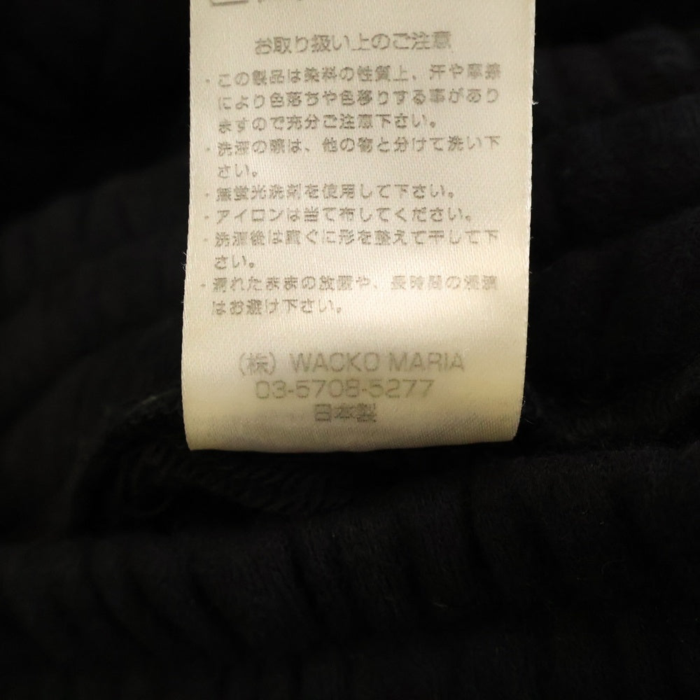 WACKO MARIA(ワコマリア) 23SS MIDDLE WEIGHT SWEAT PANTS ミドルウェイト ロゴ刺繍 スウェットパンツ ブラック 23SS-WMC-SP02