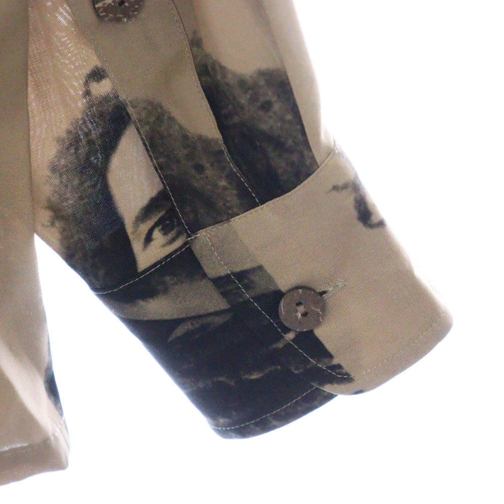 WACKO MARIA(ワコマリア) 22AW ×BOB MARLEY HAWAIIAN SHIRT L/S TYPE-2 ボブマーリー ハワイアン 長袖アロハシャツ ベージュ BOBMARLEY-WM-HI06