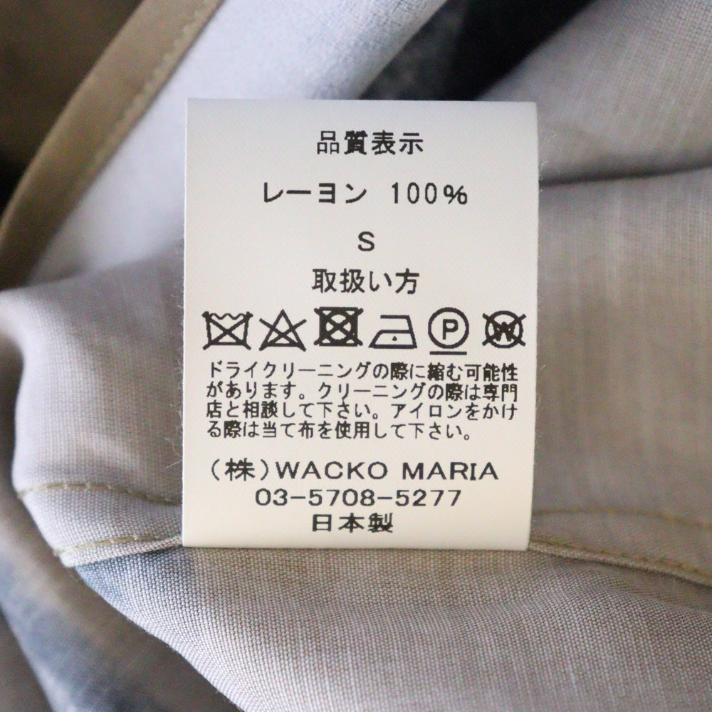 WACKO MARIA(ワコマリア) 22AW ×BOB MARLEY HAWAIIAN SHIRT L/S TYPE-2 ボブマーリー ハワイアン 長袖アロハシャツ ベージュ BOBMARLEY-WM-HI06