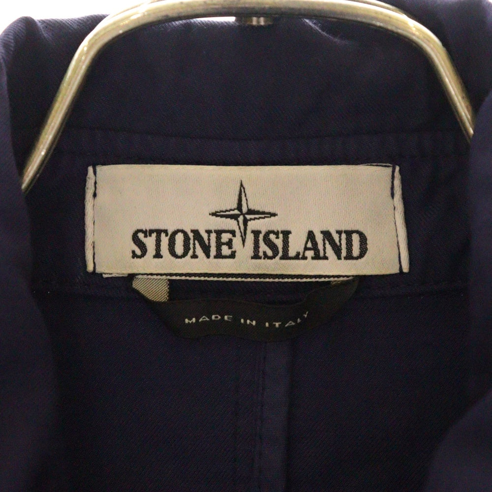 STONE ISLAND(ストーンアイランド) BATAVIA 2/2-TC プリマロフト ロゴパッチ ナイロンコート ネイビー 761543633