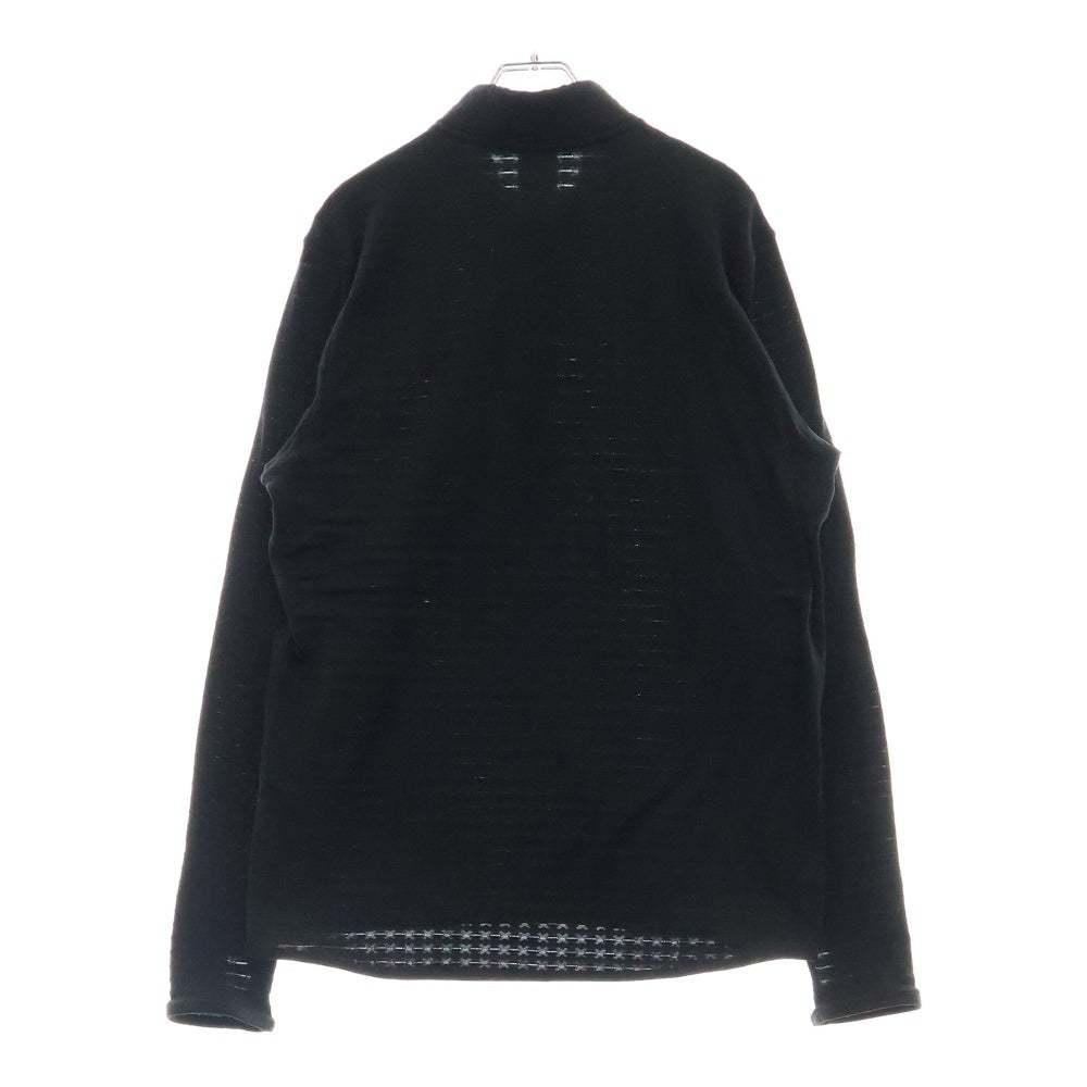 NIKE(ナイキ) ×PATTA HALF-ZIP LONGSLEEVE パタ エンボス加工 ハーフジップ スタンドカラー ロングスリーブカットソー ブラック FJ3070-010