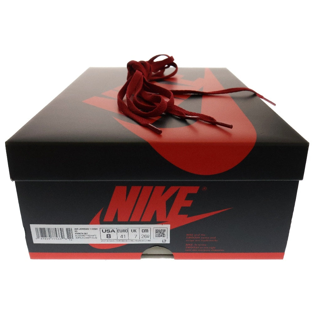 NIKE(ナイキ) AIR JORDAN 1 HIGH 85 BRED 2025 エアジョーダン 1 ブレッド ハイカットスニーカー ブラック/レッド US8/26cm HV6674-067