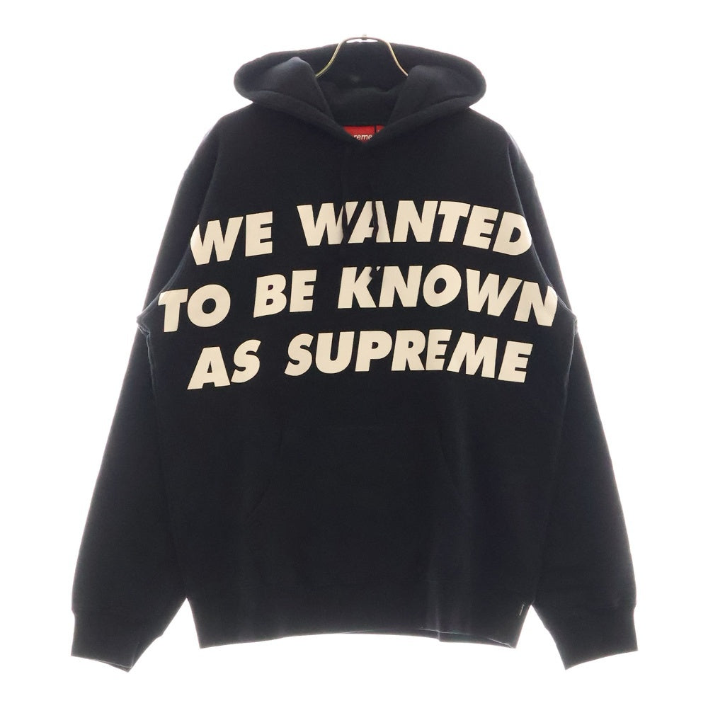 SUPREME(シュプリーム) 20SS Known As Hooded Sweatshirt ノウンアズ グラフィックプリント スウェットプルオーバーパーカー フーディー ブラック/ホワイト