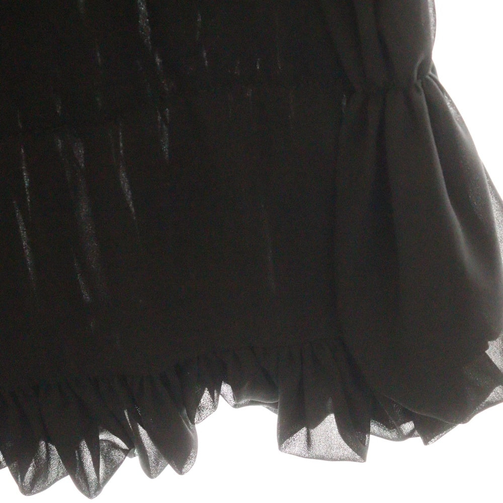 TAO COMME des GARCONS(タオコムデギャルソン) 24AW AD2024 ギャザーデザイン フレア ロングスカート レディース ブラック TN-S016
