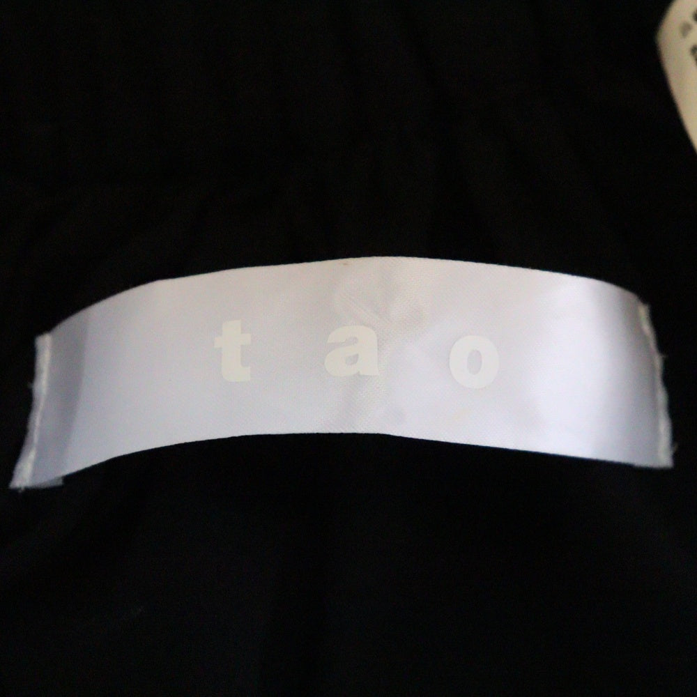TAO COMME des GARCONS(タオコムデギャルソン) 24AW AD2024 ギャザーデザイン フレア ロングスカート レディース ブラック TN-S016