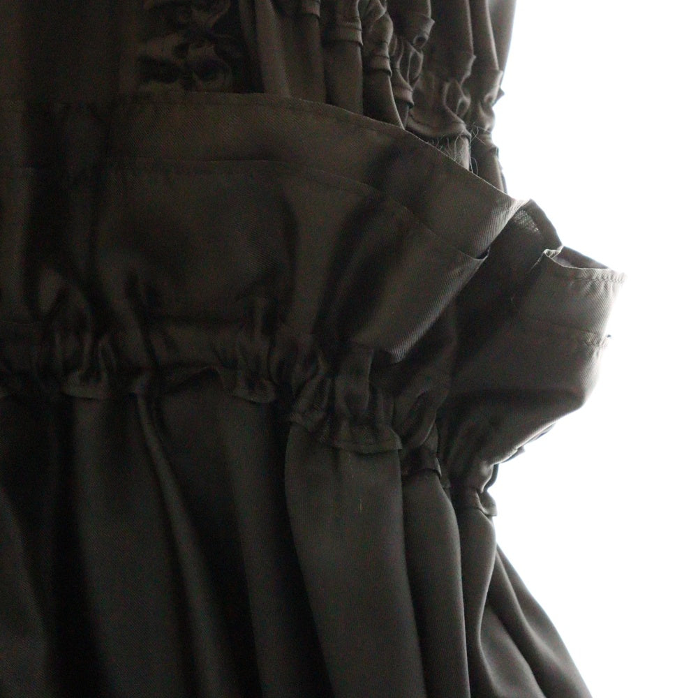 NOIR KEI NINOMIYA(ノワール ケイニノミヤ) 24AW AD2024 Ester Twill Dress エステルツイル ドレス ワンピース レディース ブラック 3N-O003