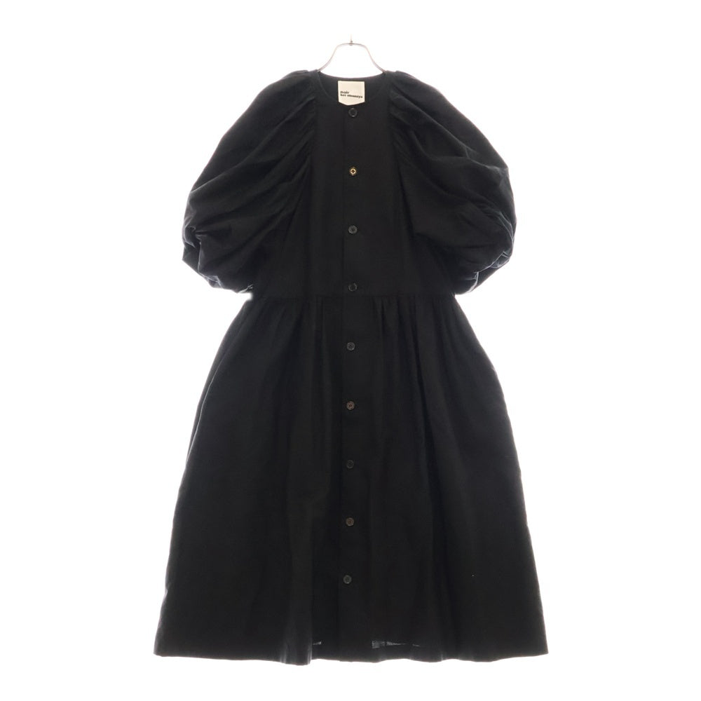 NOIR KEI NINOMIYA(ノワール ケイニノミヤ) 24SS AD2023 パフスリーブ ドレス ワンピース レディース ブラック 3M-O014