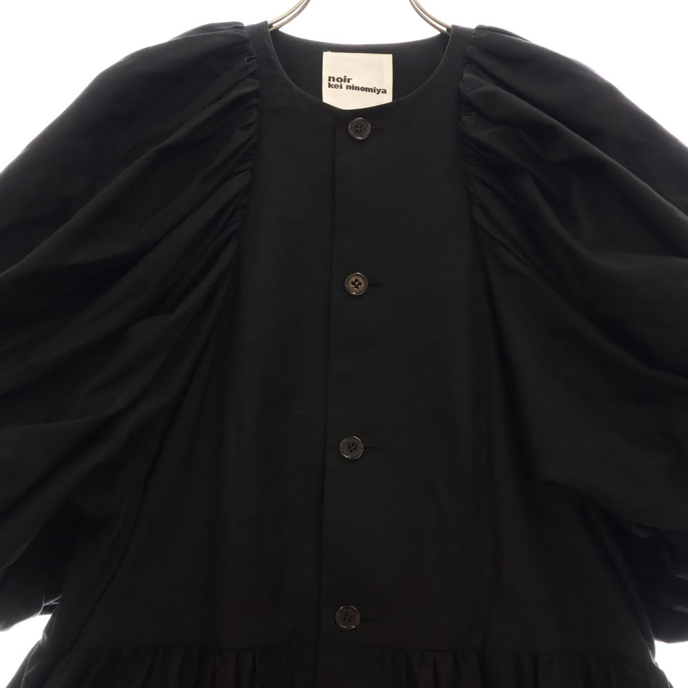 NOIR KEI NINOMIYA(ノワール ケイニノミヤ) 24SS AD2023 パフスリーブ ドレス ワンピース レディース ブラック 3M-O014