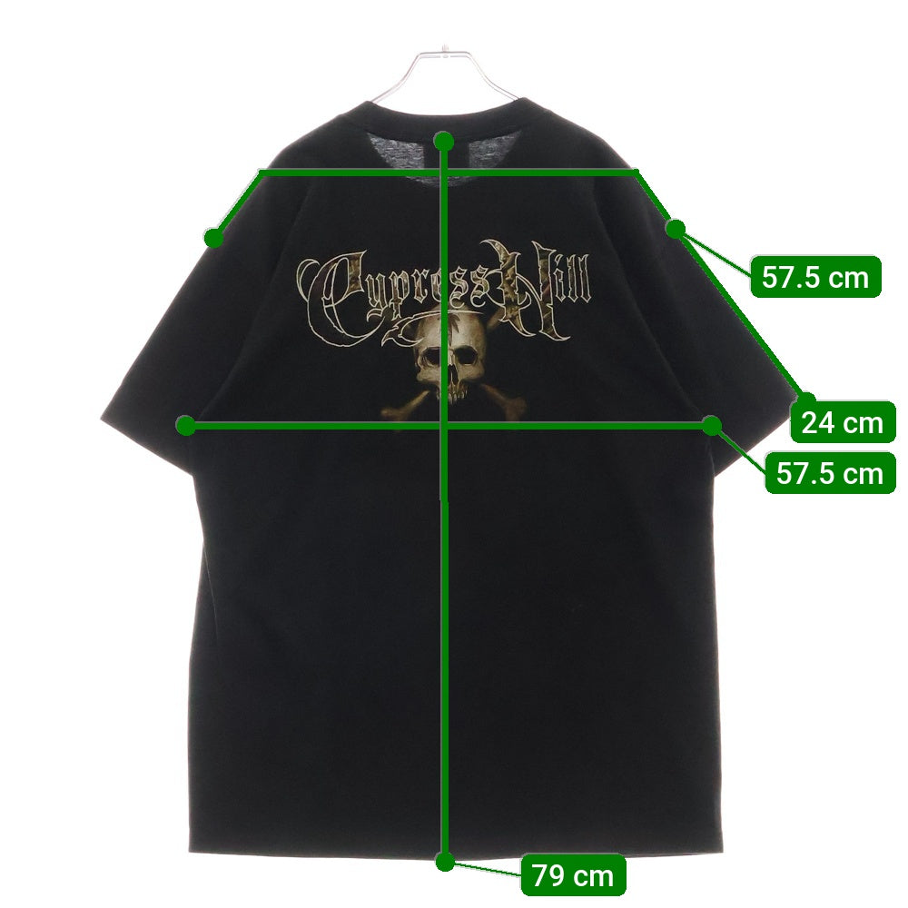 VINTAGE(ヴィンテージ) 90s CYPRESS HILL music tee Skull & Bones スカルプリント半袖Tシャツ カットソー