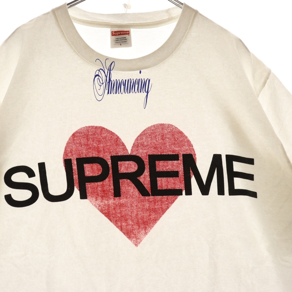 SUPREME(シュプリーム) 25SS Announcing Tee アナウンシング 半袖 カットソー Tシャツ ホワイト