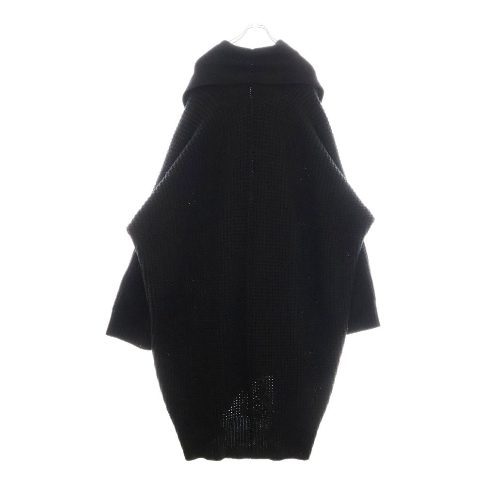 Yohji Yamamoto POUR HOMME(ヨウジヤマモト プールオム) 23AW 3G TUCK FASTENER CD タックファスナー ウール ローゲージ ニットジャケット カーディガン ブラック HJ-K85-985