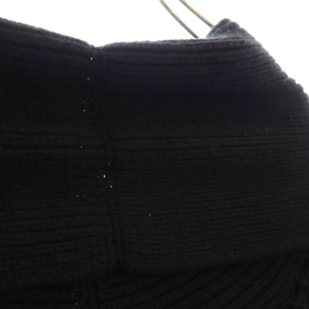 Yohji Yamamoto POUR HOMME(ヨウジヤマモト プールオム) 23AW 3G TUCK FASTENER CD タックファスナー ウール ローゲージ ニットジャケット カーディガン ブラック HJ-K85-985