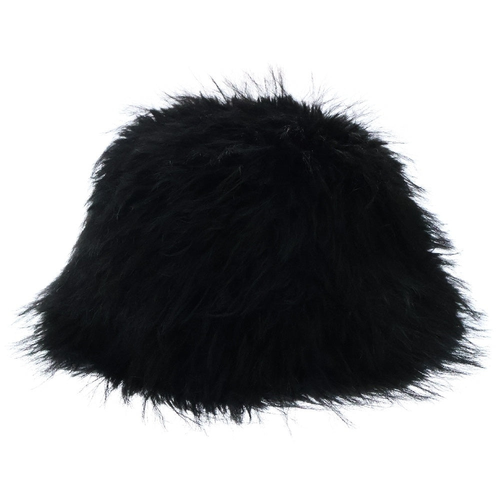 s'yte(サイト) SHAGGY FUR BUCKET HAT シャギー ファー バケットハット 帽子 ブラック UU-H58-623