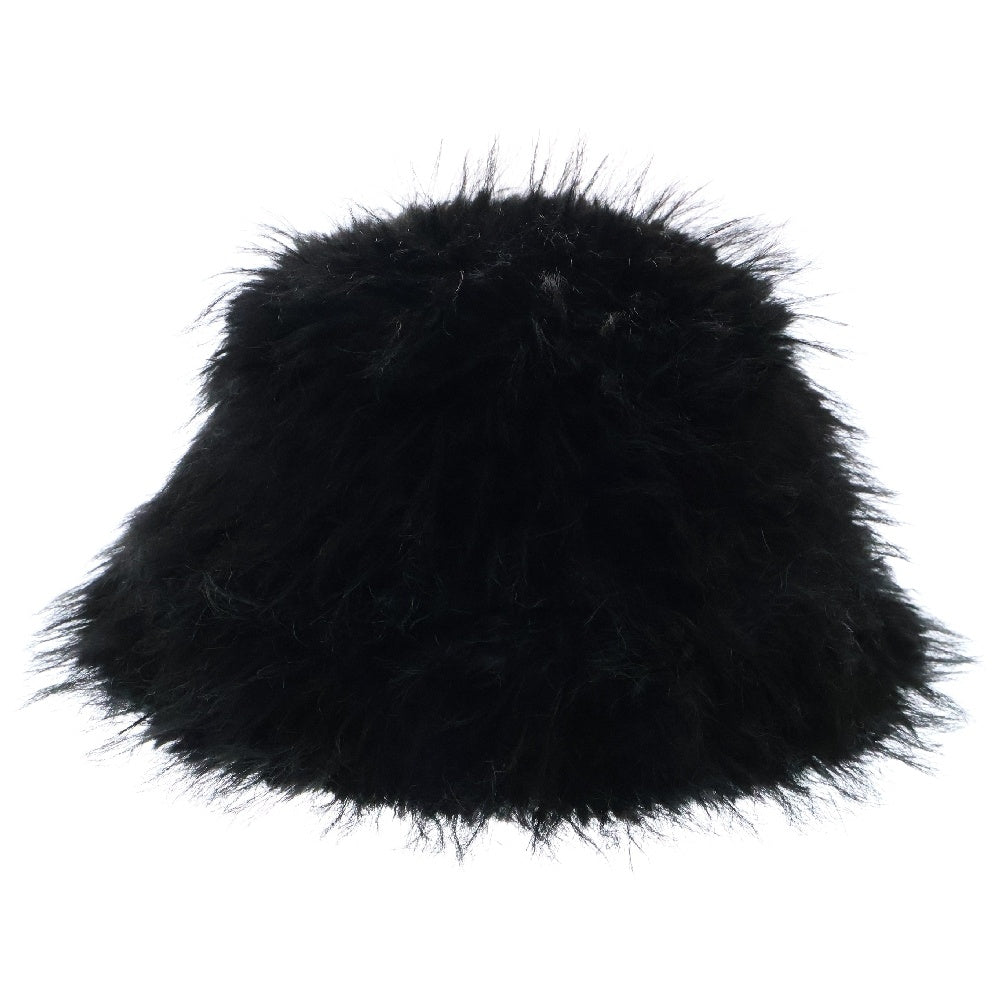 s'yte(サイト) SHAGGY FUR BUCKET HAT シャギー ファー バケットハット 帽子 ブラック UU-H58-623