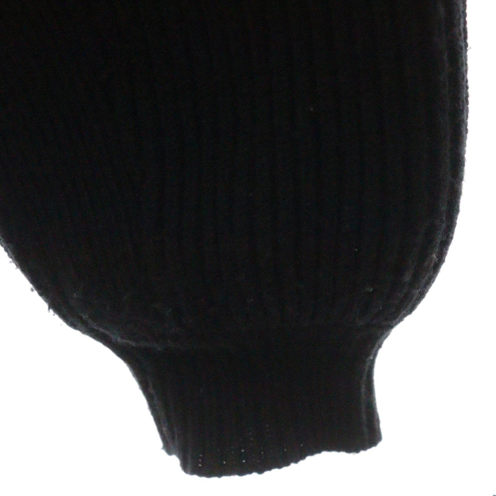 YOHJI YAMAMOTO REGULATION(ヨウジヤマモト レギュレーション) 24AW SUPREME B R-BACKLESS CROPPED TOP バックレス クロップド トップ ウール ニット セーター ブラック レディース FB-K52-109