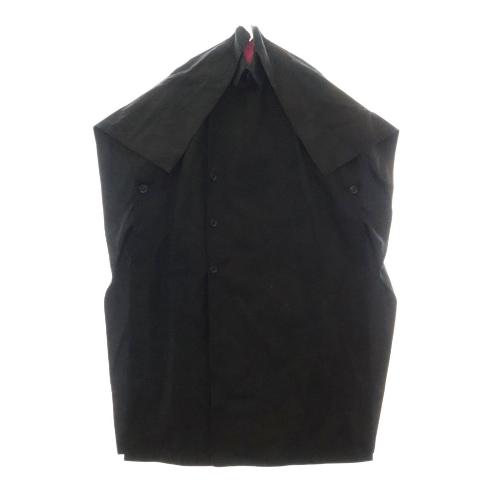 Y's(ワイズ) 20AW 変形 ダブルブレスト トレンチ ポンチョ コート ブラック レディース サンプル品 YB-C40-033