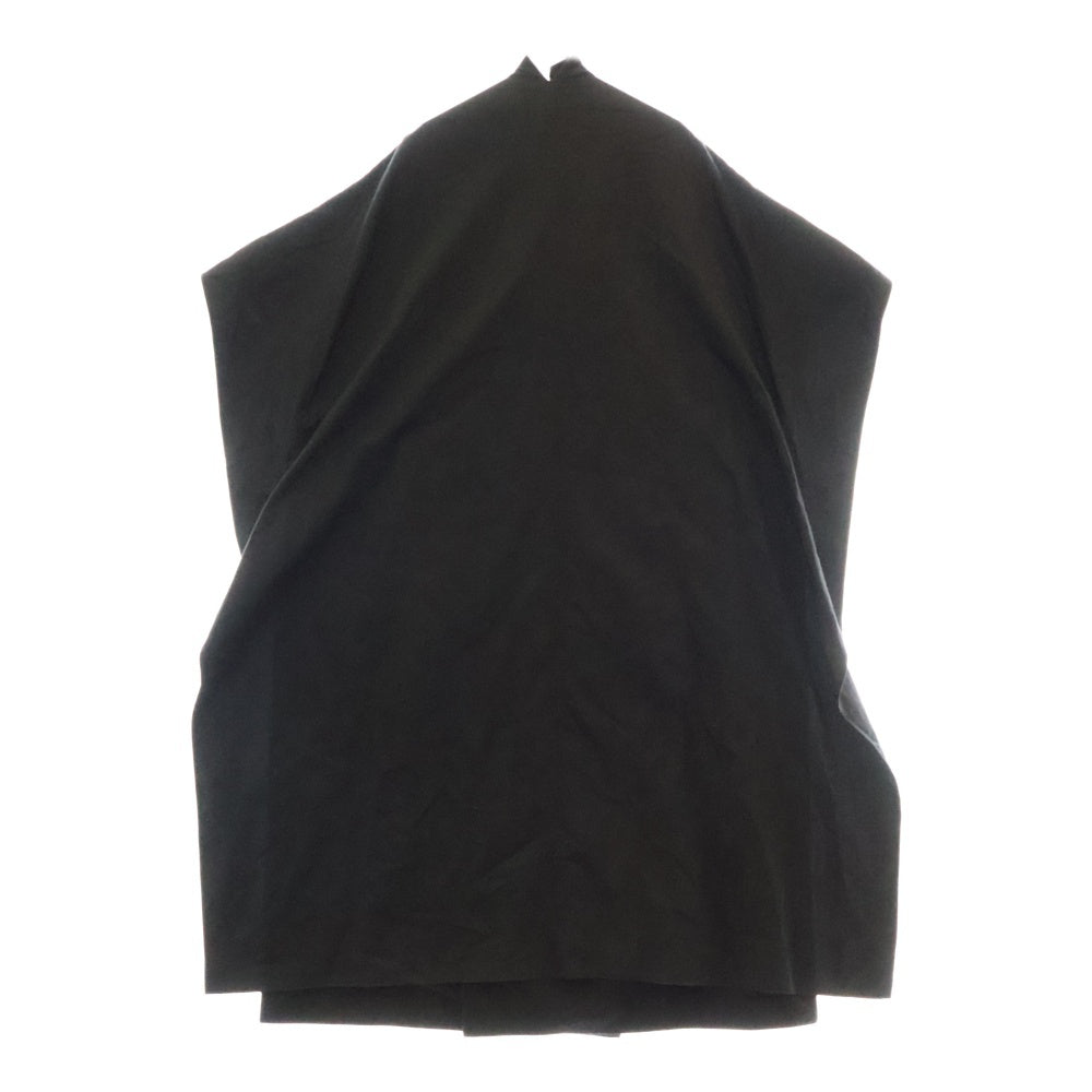 Y's(ワイズ) 20AW 変形 ダブルブレスト トレンチ ポンチョ コート ブラック レディース サンプル品 YB-C40-033