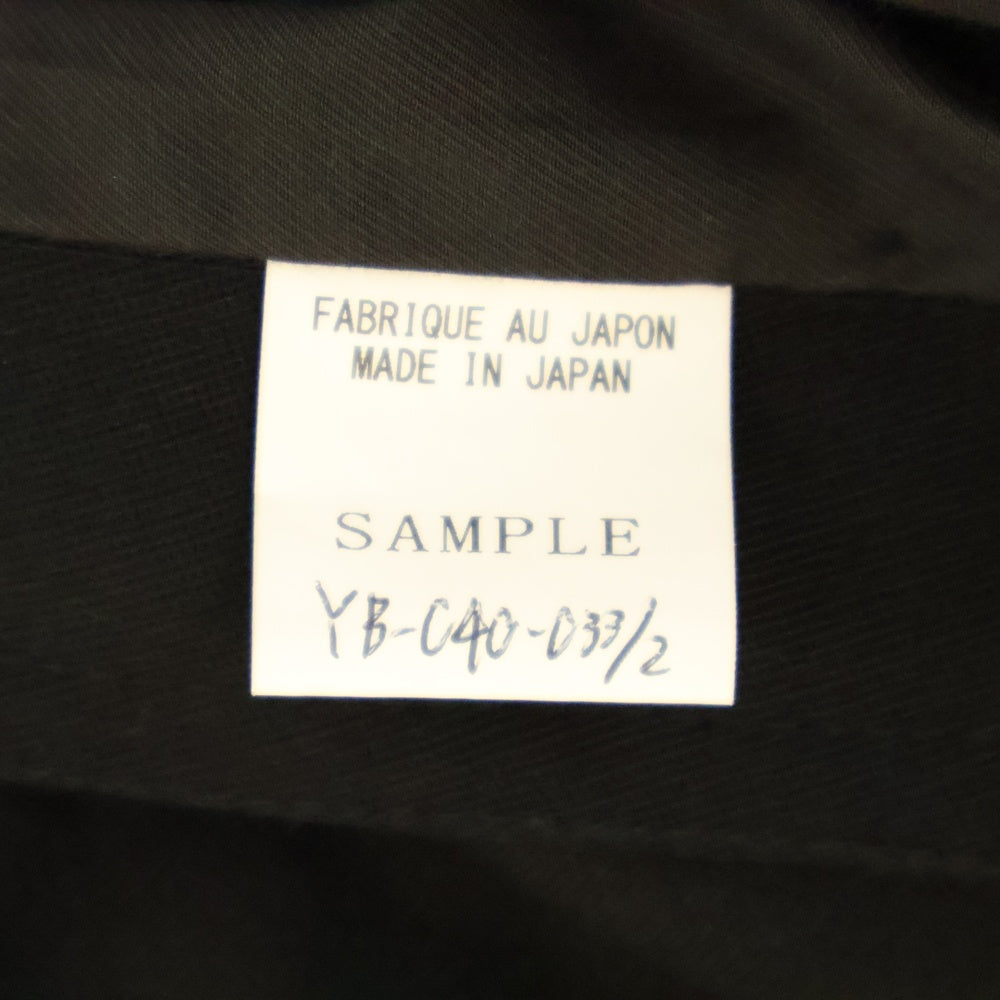 Y's(ワイズ) 20AW 変形 ダブルブレスト トレンチ ポンチョ コート ブラック レディース サンプル品 YB-C40-033