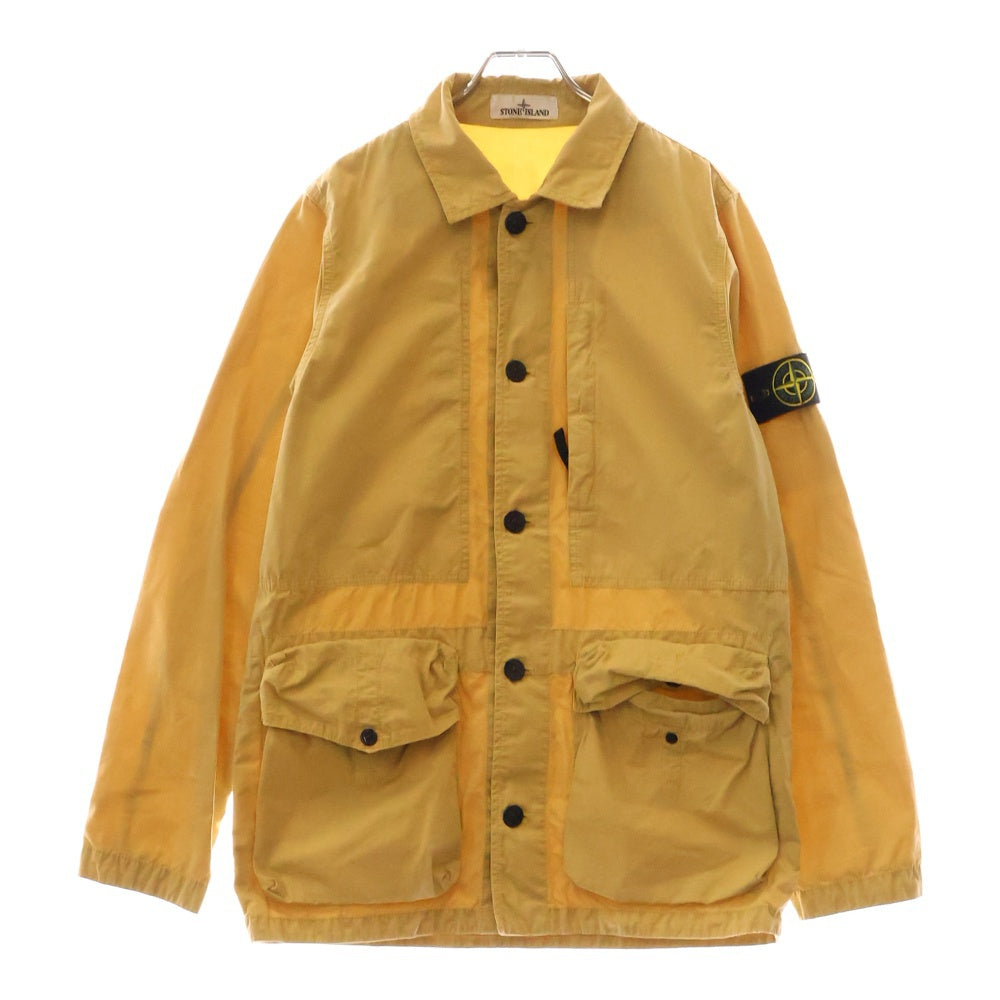 STONE ISLAND(ストーンアイランド) GARMENT DYED SHIRT JACKET ロゴワッペン ガーメントダイ シャツジャケット ベージュ 7615439WN
