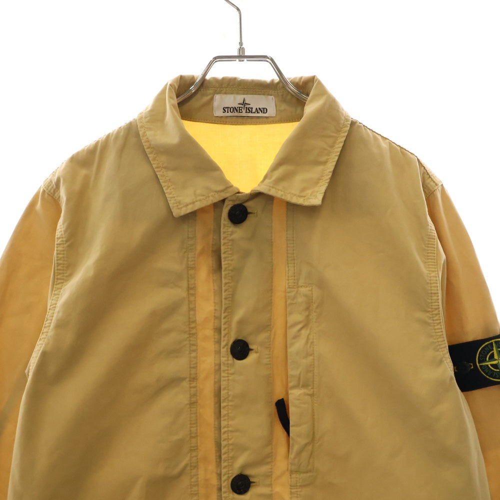 STONE ISLAND(ストーンアイランド) GARMENT DYED SHIRT JACKET ロゴワッペン ガーメントダイ シャツジャケット ベージュ 7615439WN