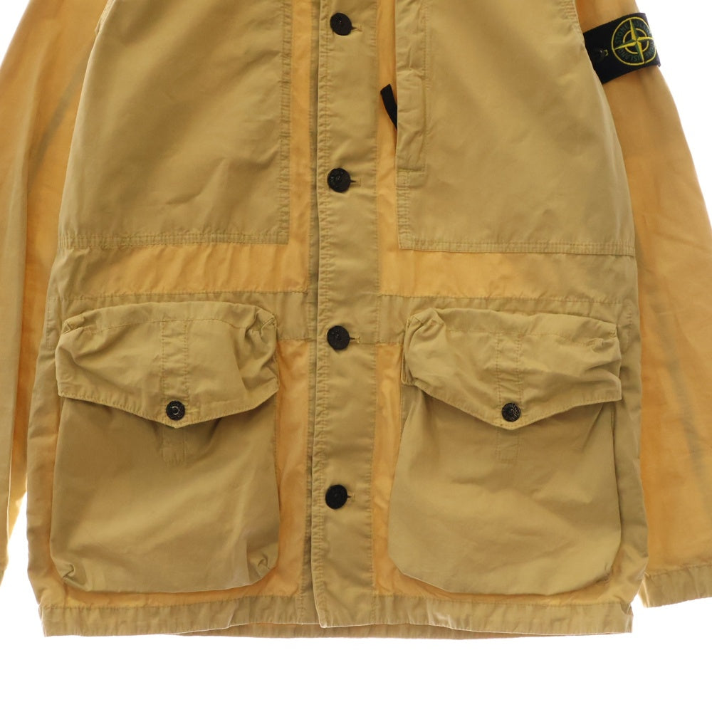 STONE ISLAND(ストーンアイランド) GARMENT DYED SHIRT JACKET ロゴワッペン ガーメントダイ シャツジャケット ベージュ 7615439WN