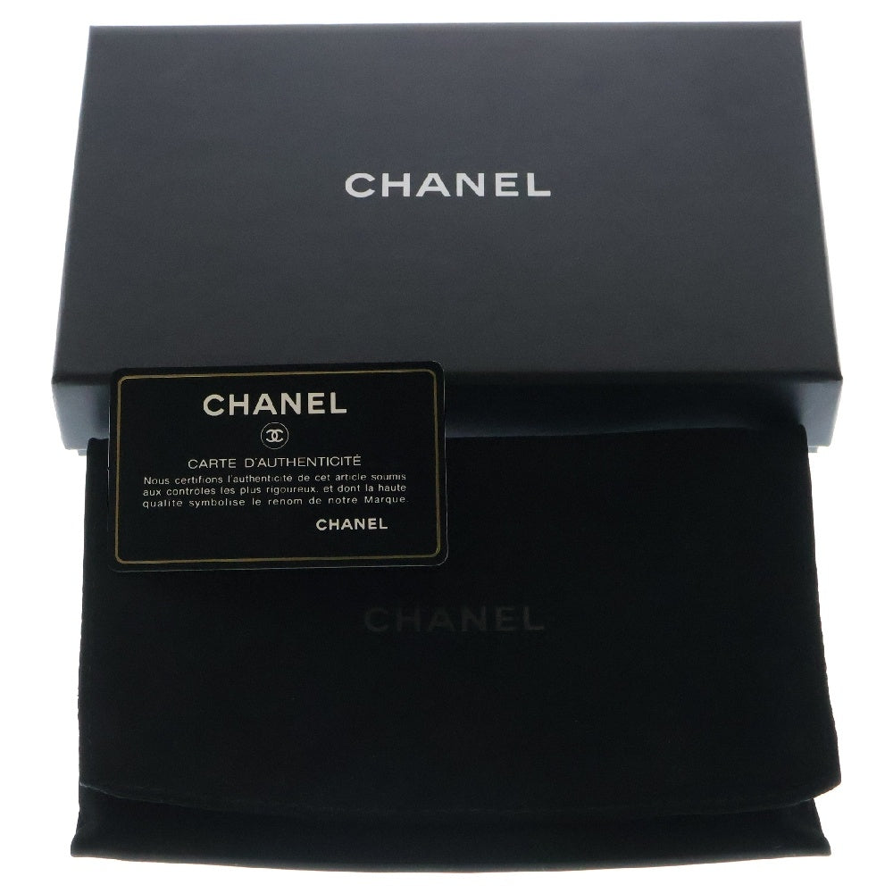 CHANEL(シャネル) ココマーク マトラッセ キャビアスキン クラシックスモールフラップウォレット 3つ折り財布 イエロー 25番台