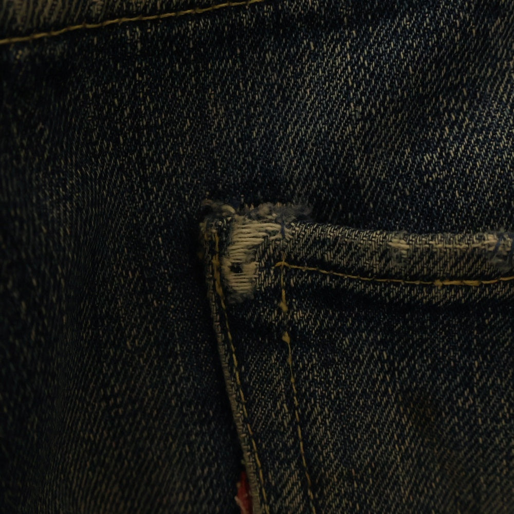 Levi's(リーバイス) 40S VINTAGE 501XX 46モデル 革パッチ 片面タブ BIG E 隠しリベット ドーム型 小股裏切りっぱなし ボタンフライ デニムパンツ インディゴ