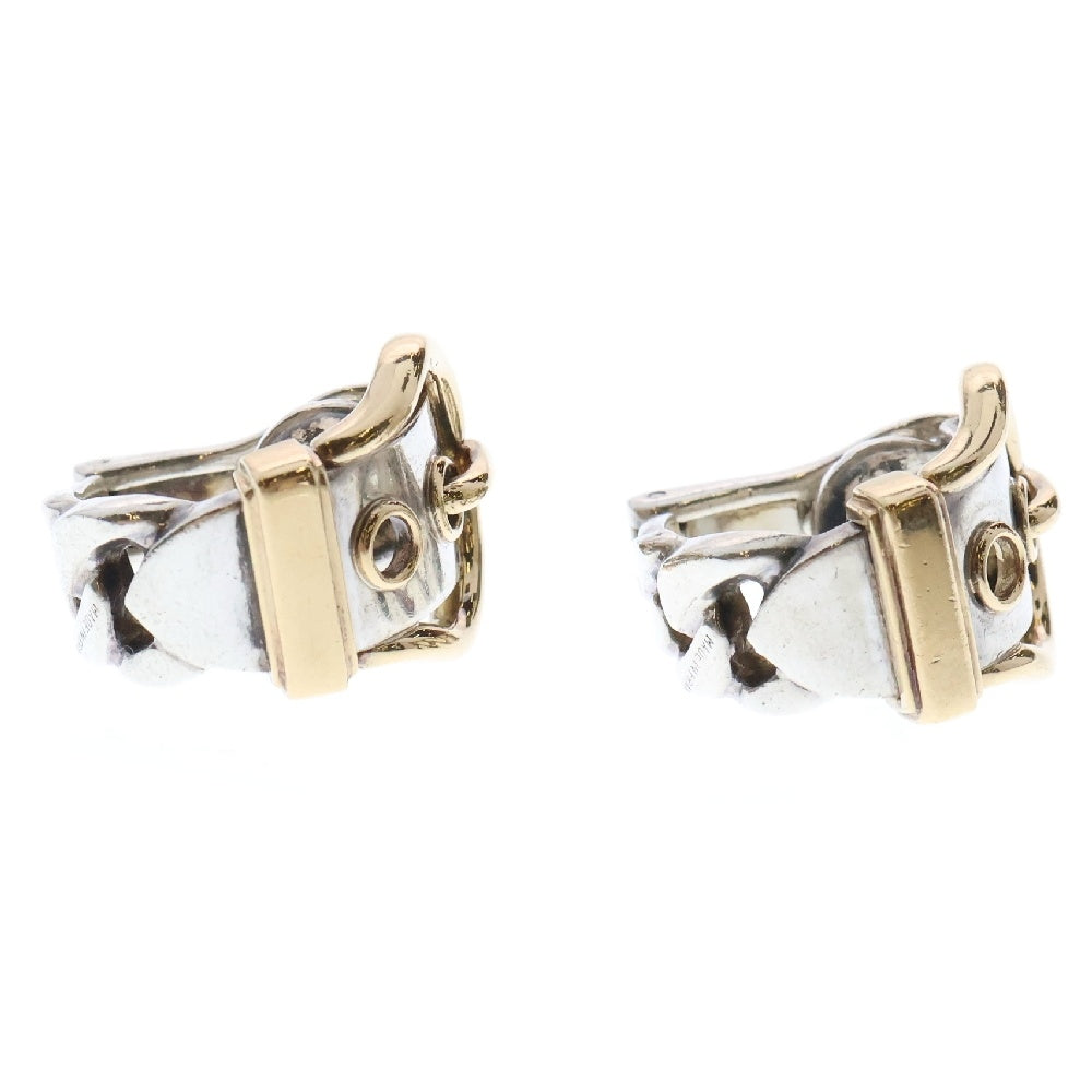 HERMES(エルメス) Boucle Sellier Earrings ブックルセリエ バックルモチーフ イヤリング コンビ 両耳 シルバー/ゴールド