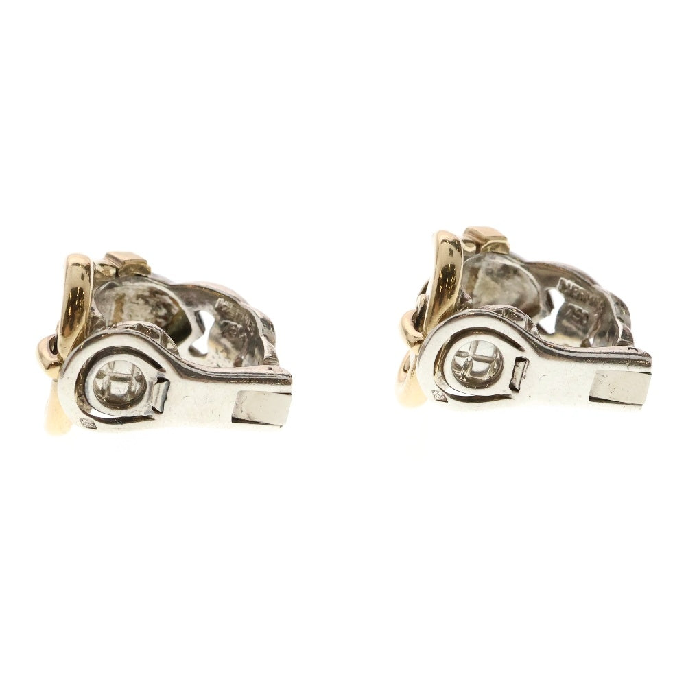 HERMES(エルメス) Boucle Sellier Earrings ブックルセリエ バックルモチーフ イヤリング コンビ 両耳 シルバー/ゴールド