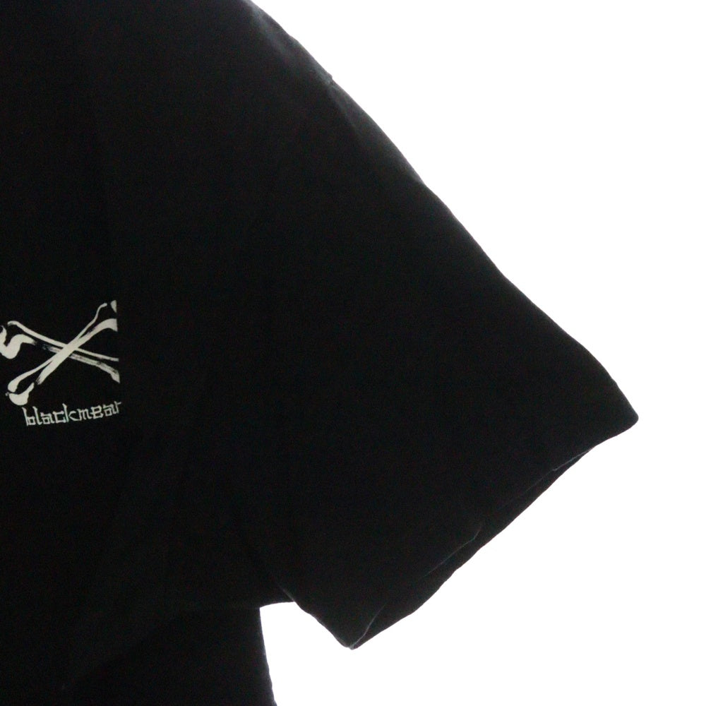 BLACK MEANS(ブラックミーンズ) 丸岡和吾 クロスボーンプリント クルーネック半袖Tシャツ カットソー ブラック