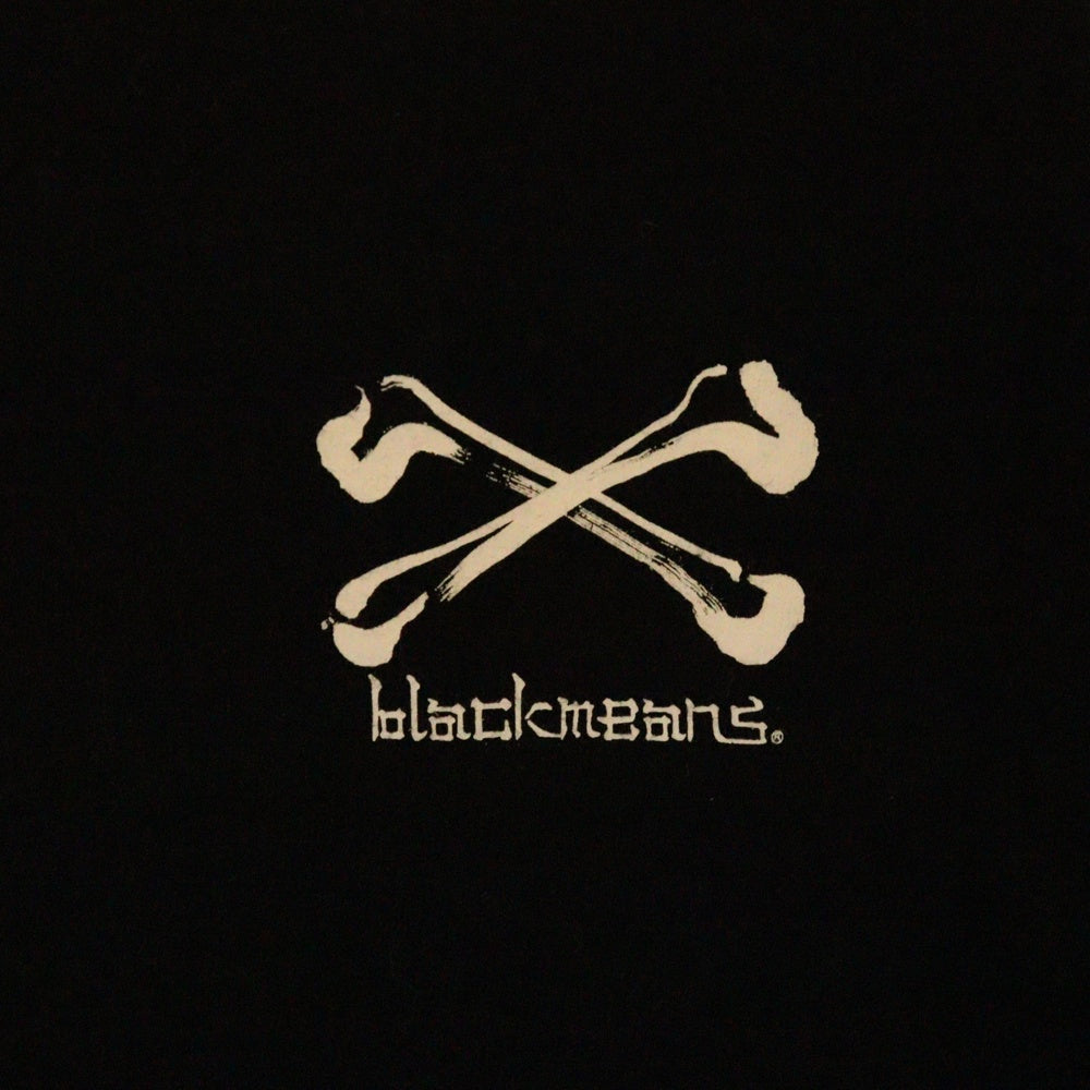 BLACK MEANS(ブラックミーンズ) 丸岡和吾 クロスボーンプリント クルーネック半袖Tシャツ カットソー ブラック
